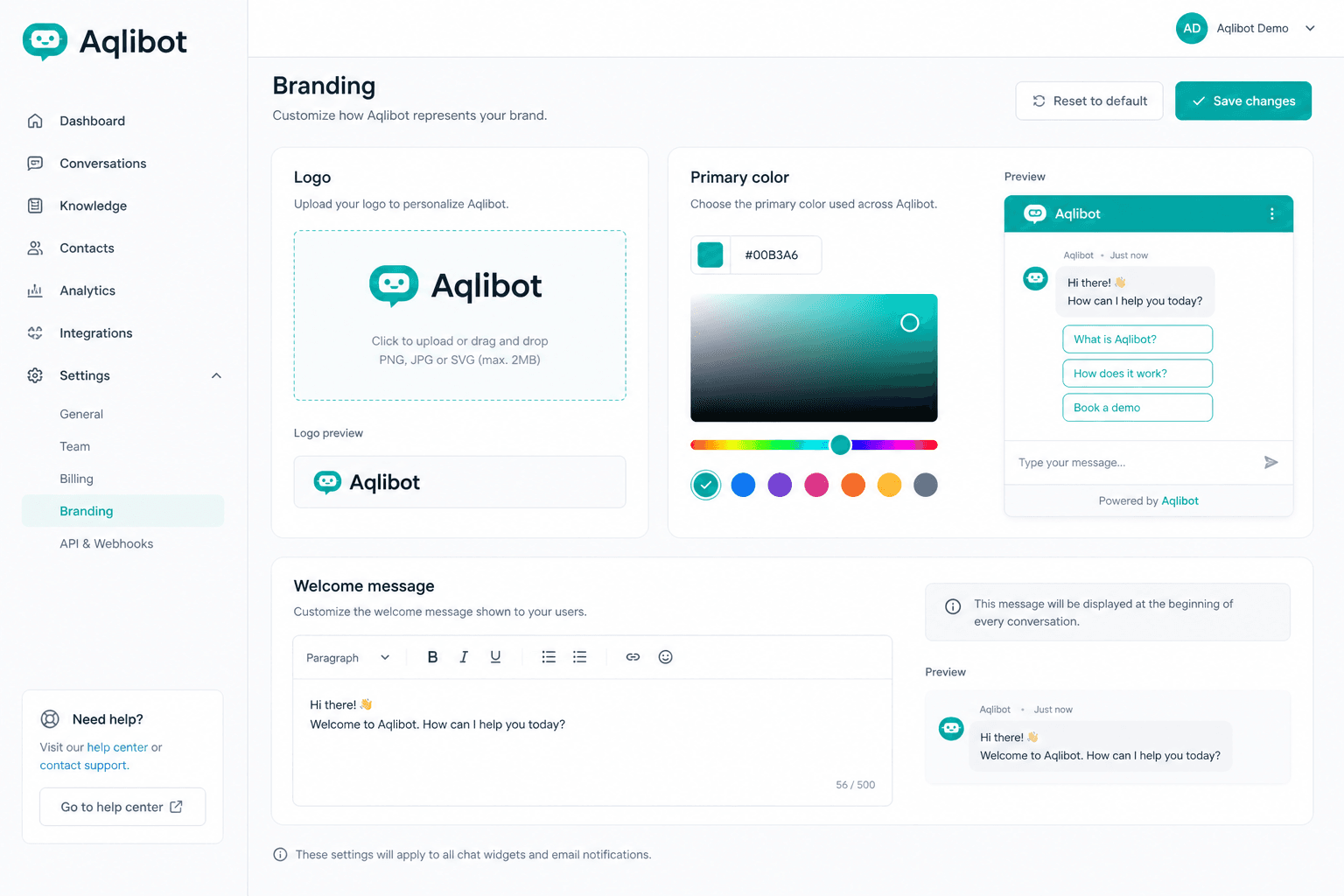 Aqlibot â€” No-Code Chatbot Builder screenshot 4