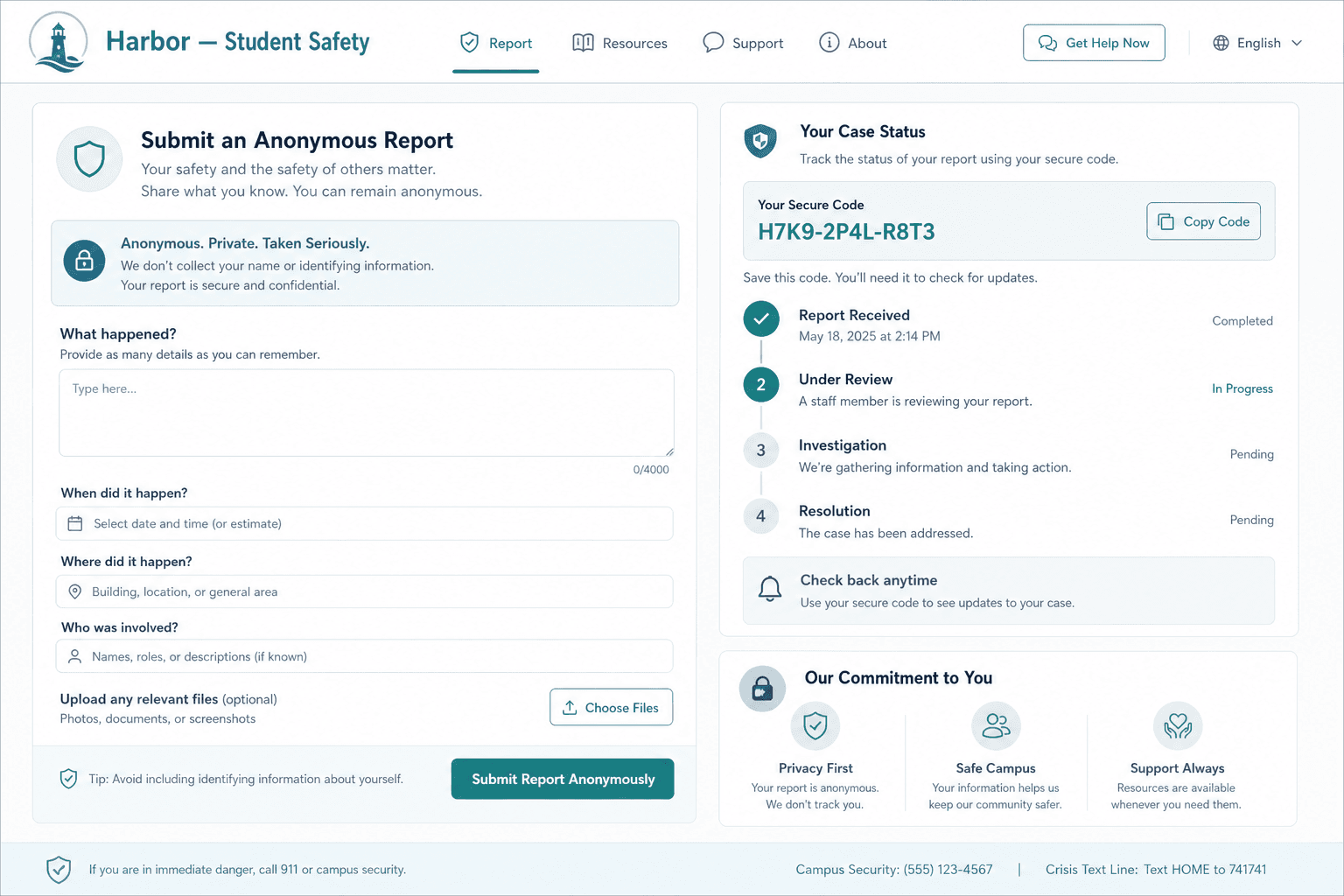 Harbor â€” Student Safety preview