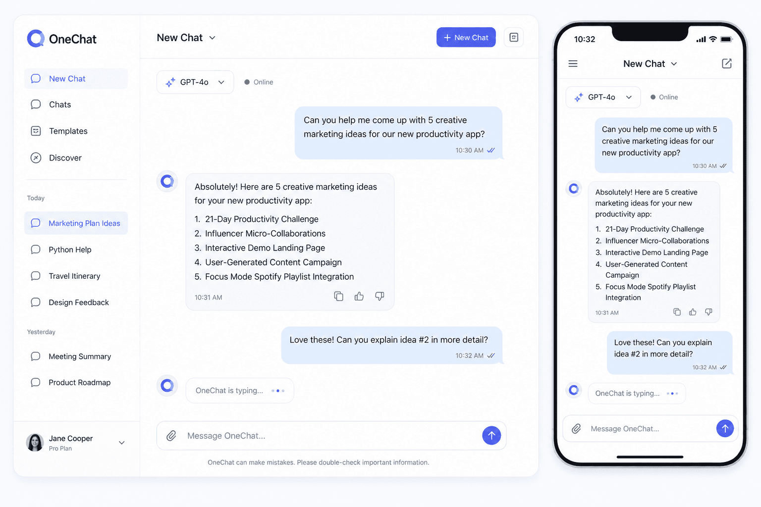 OneChat â€” Multi-Model AI screenshot 4